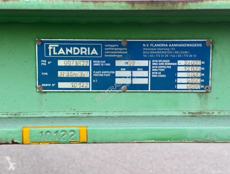 Semirimorchio Flandria 3 AXLE DRUM BRAKES LIFT...
