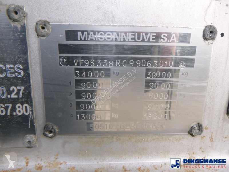 Sættevogn Maisonneuve Chemical ACID tank inox...