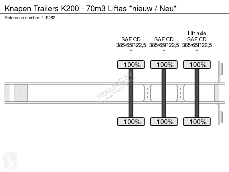 Semi remorque  K200 - 70m3 Liftas *nieuw / Neu*
