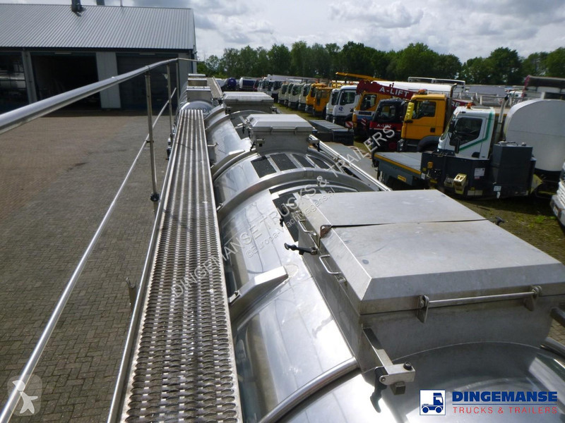 نصف مقطورة Burg Chemical tank inox L4BH 22.5 m3...