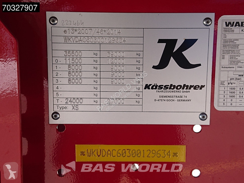 نصف مقطورة Kässbohrer XS NEW ALU Lift Axle