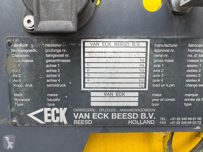 نصف مقطورة Van Eck UT-3BI LZV 3 AXLE BPW - LAST...