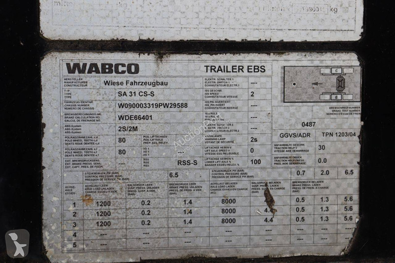 Návěs Wiese SA 31 CS-S