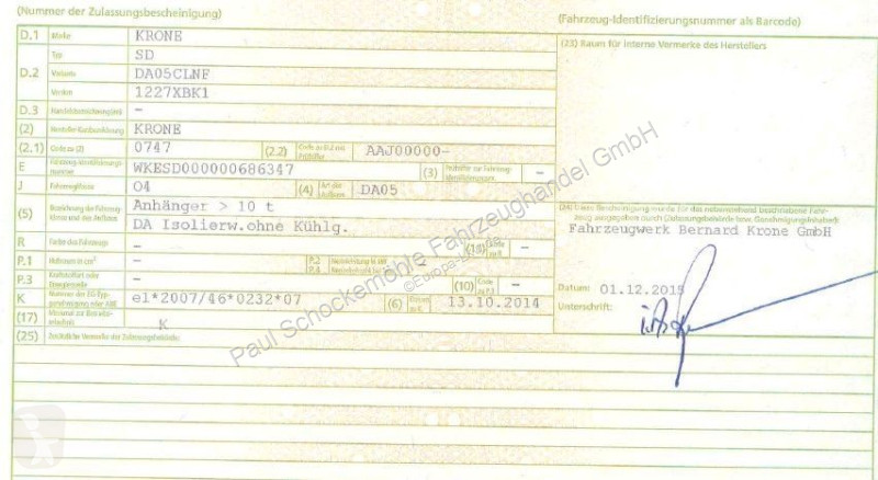 Полуприцеп Krone *ISO-Koffer*Doppelstock*LBW
