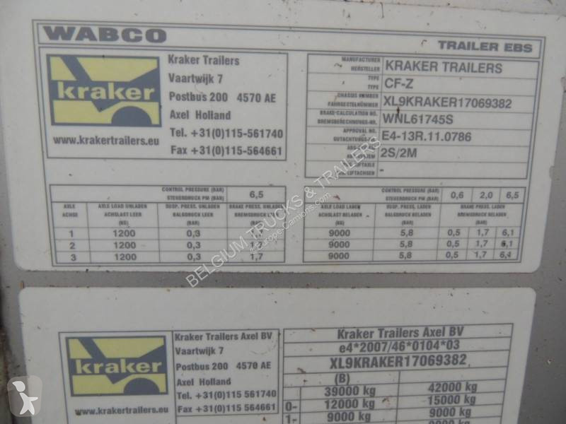 Kraker trailers fond mouvant semi-trailer