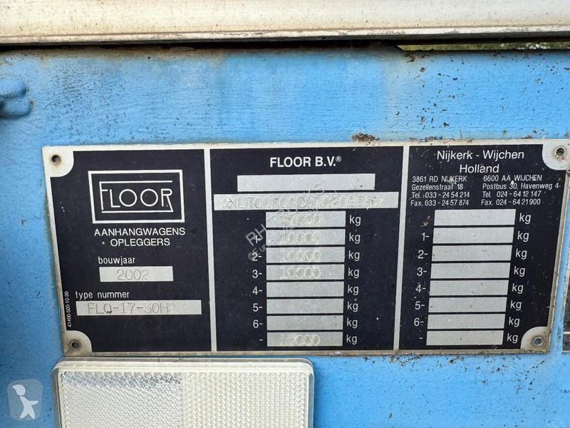 Sættevogn Floor FLO-17-30H2 3 AXLE SAF + KENNIS...