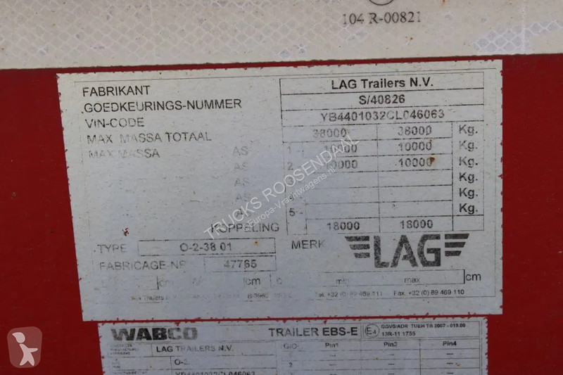 Semi reboque LAG O-2-38 01 + 2 axle + KIPPER +...