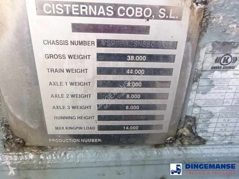 Semiremorca Cobo Powder tank alu 58 m3 (tipping)