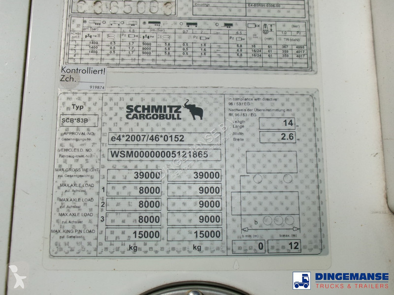 Semiremorca Schmitz Cargobull Frigo trailer +...