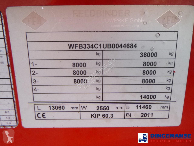 Semi remorque Feldbinder Powder tank alu 60 m3...