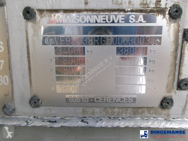 Semiremorca Maisonneuve Bitumen tank inox 33.8...
