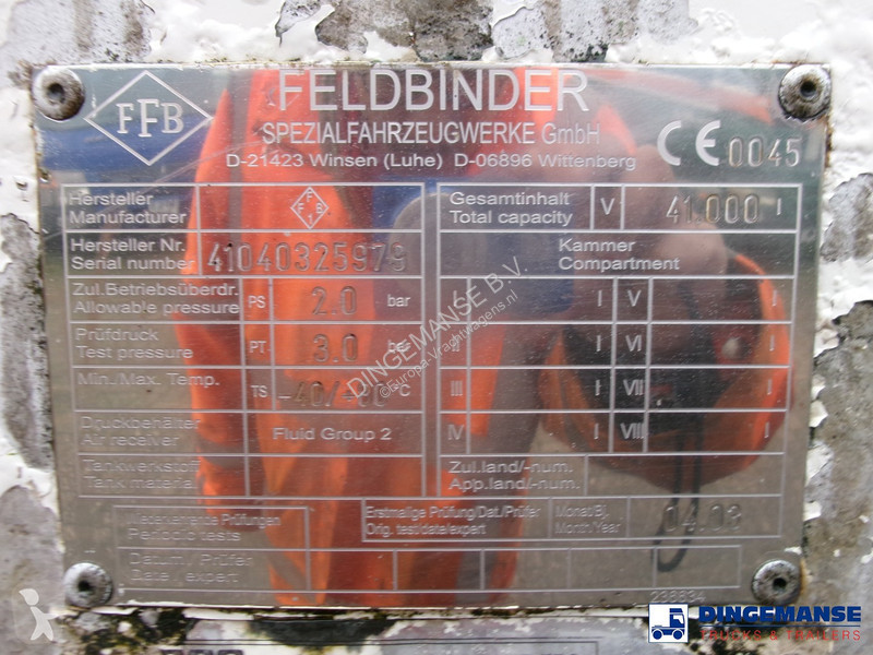 Semiremorca Feldbinder Powder tank alu 41 m3...
