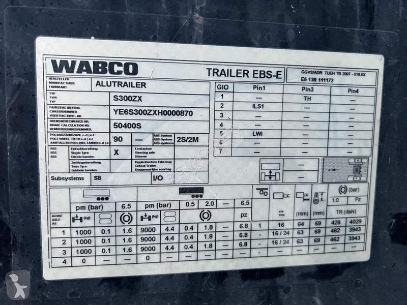 Sættevogn Stas S300ZX Tri/A Walking Floor