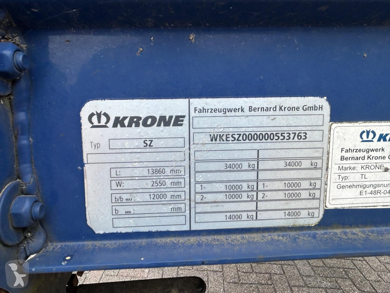 Semitrailer Krone 2axle Steering Axle BPW DISK...