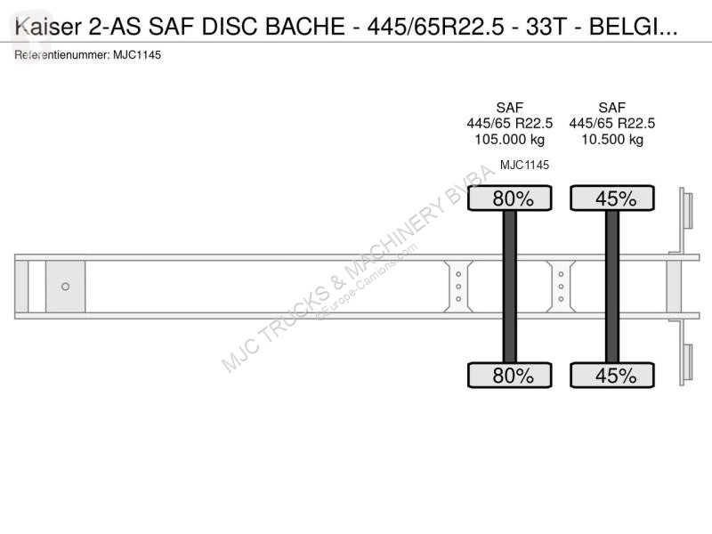 Semiremorca Kaiser 2-AS SAF DISC BACHE -...