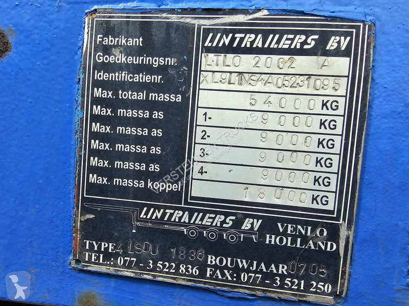Semiremorca Lintrailers 4 LSDU 18-36 / 4 AXLE /...
