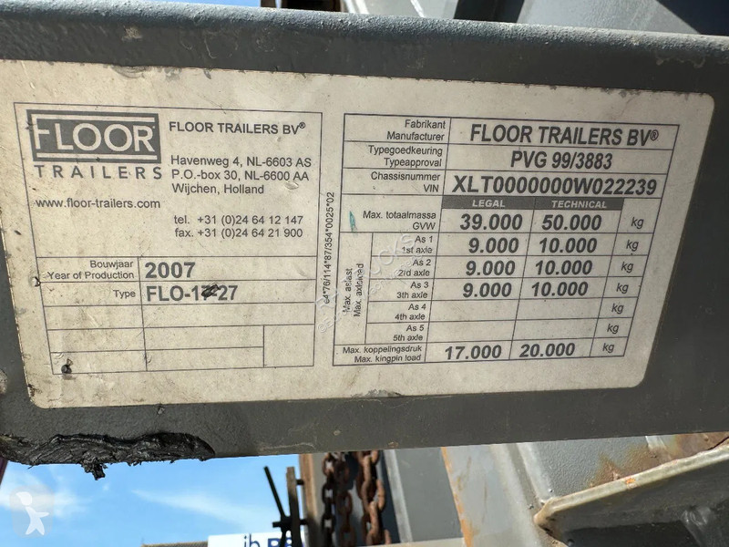 Semiremorca Floor Floor 3 AXLE,6 M EXTENDABLE,...