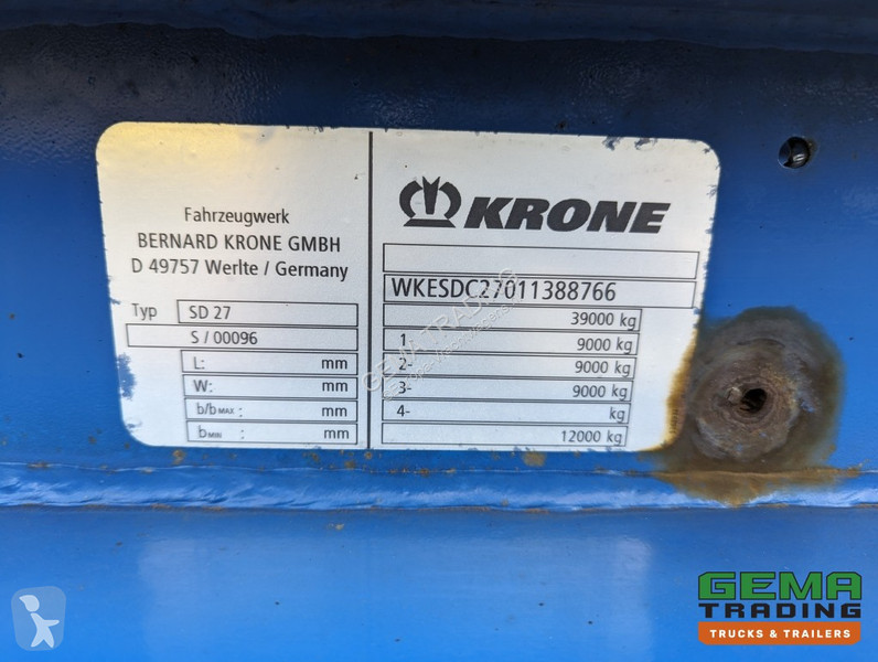 Semitrailer Krone 27 3-Assen BPW Drumbrakes -...