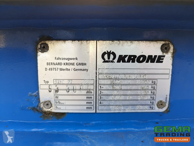 Semitrailer Krone C-27 3-Assen BPW Drumbrakes -...