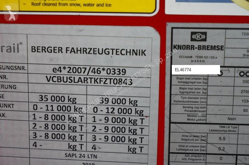 Semitrailer Berger ECOTRAIL / FIRANKA /...