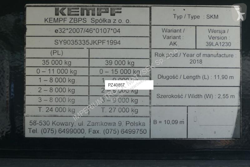 Semiremorca Kempf WYWROTKA 60m3 / 2018 ROK /...
