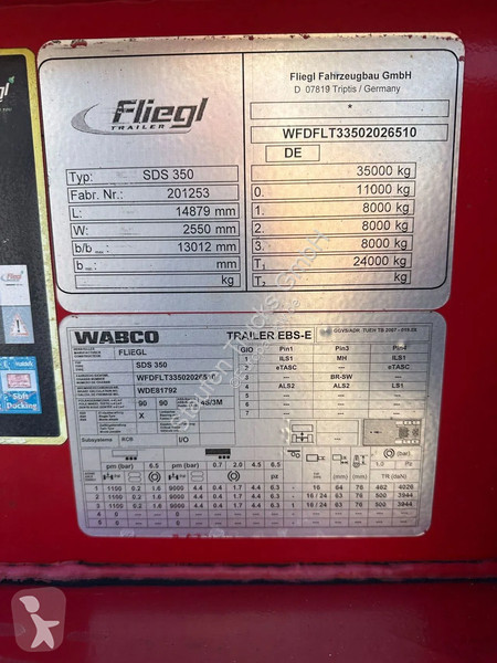 Semitrailer Fliegl Containerchassis für 2...