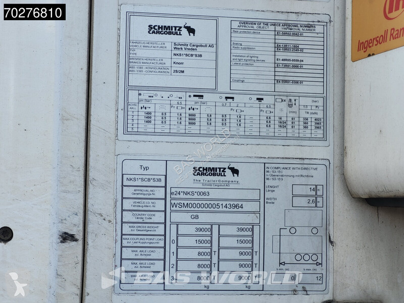 Semi reboque Schmitz Cargobull ThermoKing SLXe...