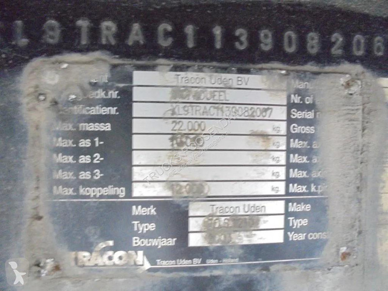 نصف مقطورة Tracon Uden TO.S 1210 Carrier Vector...