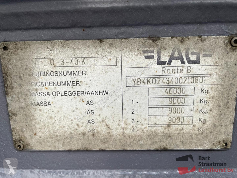 Semirremolque LAG O-3-40 K 3 assige oplegger...
