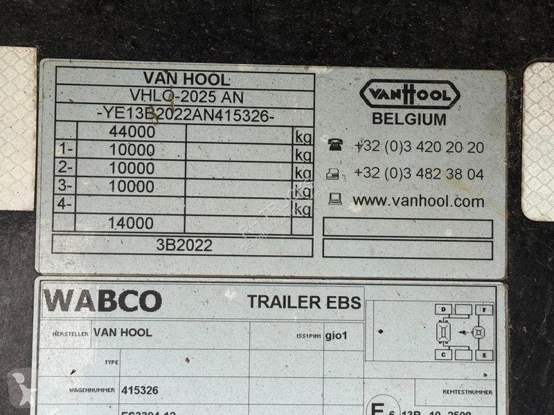 نصف مقطورة Van Hool VHLO-205 AN 3 AXLE SAF +...