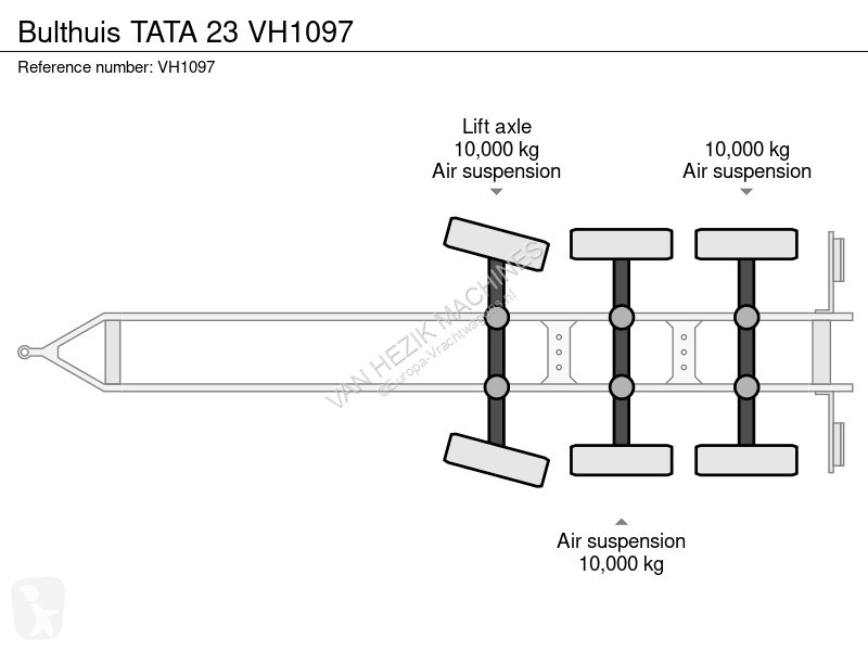 نصف مقطورة Bulthuis TATA 23 Kipper 58M3 Stuuras...