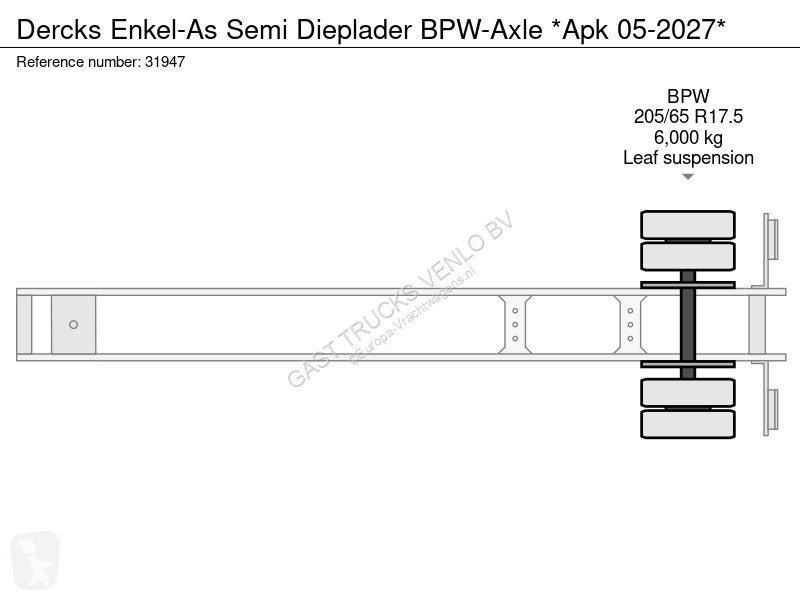 نصف مقطورة  Enkel-As Semi Dieplader BPW-Axle...