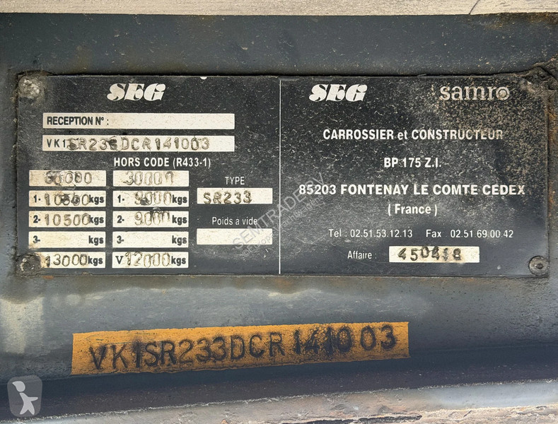 Samro SR233 2-AXLE CURTAINS LIFT AXLE DISC...
