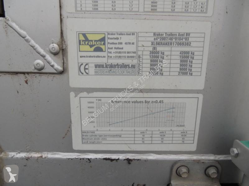 Kraker trailers fond mouvant semi-trailer