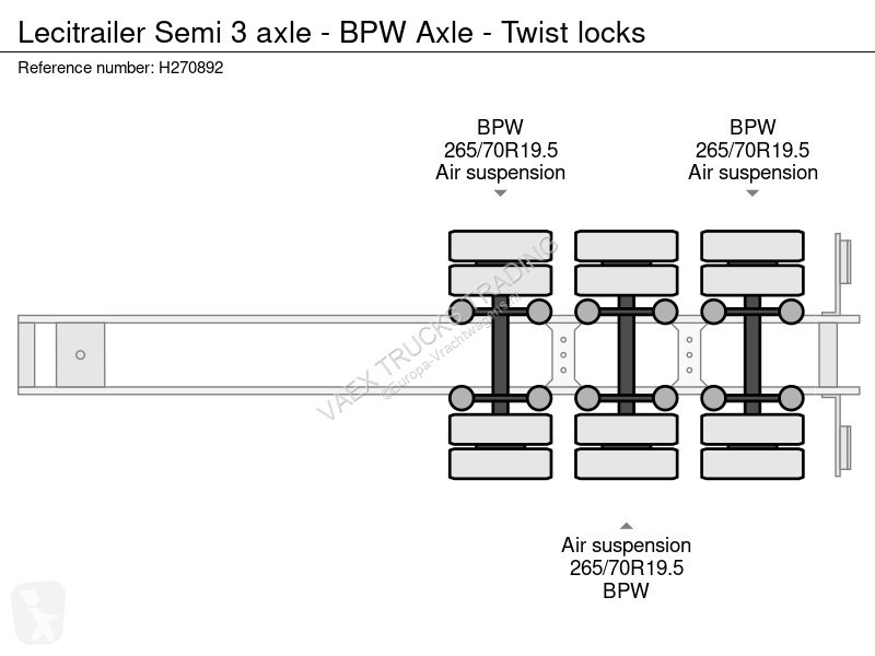 Semiremorca Lecitrailer Semi 3 axle - BPW Axle...