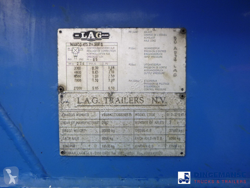 Semiremorca LAG Powder tank alu 55 m3 (tipping)...