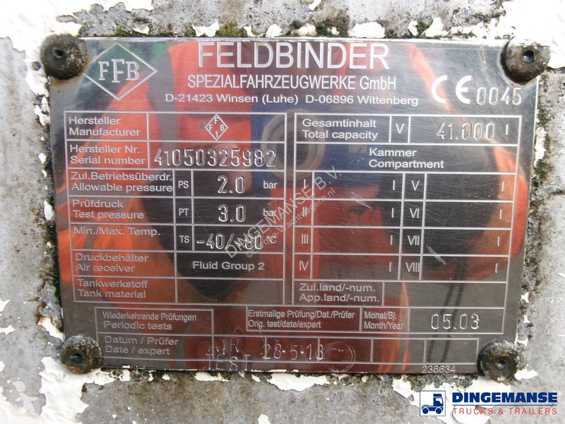Semiremorca Feldbinder Powder tank alu 41 m3...