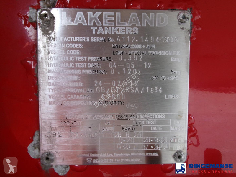 Félpótkocsi  Fuel tank alu 42.8 m3 / 6 comp + pump