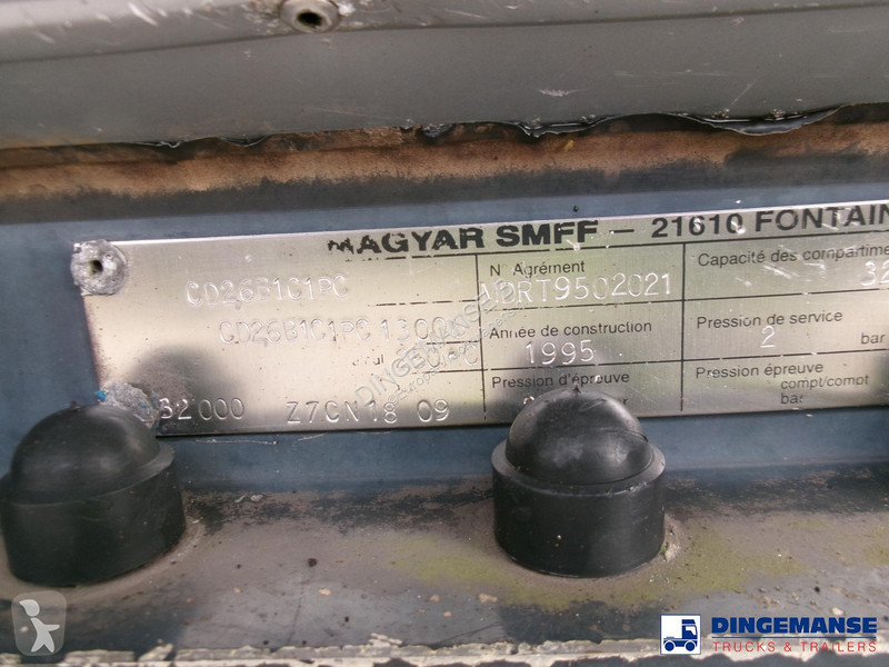 Semi reboque Magyar Bitumen tank inox 32 m3 / 1...