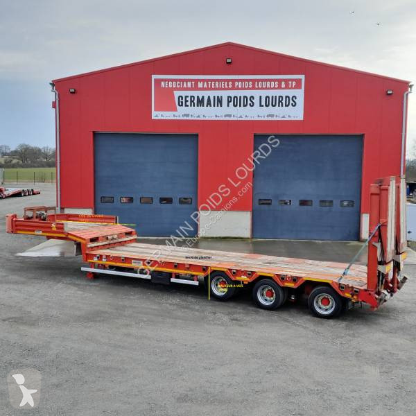 Semitrailer Louault 3 essieux porte engin