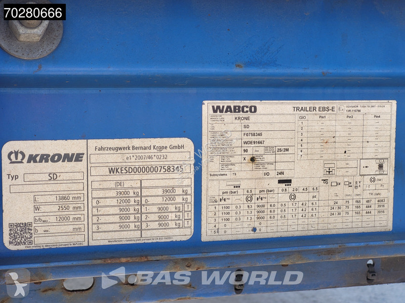 Semitrailer Krone Mega BPW
