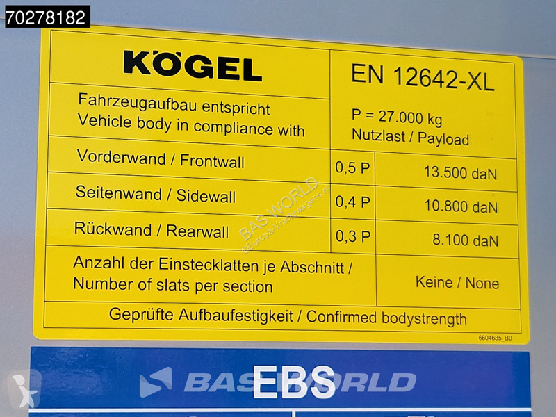 Semirimorchio Kögel S24-1 MEGA Hubdach...