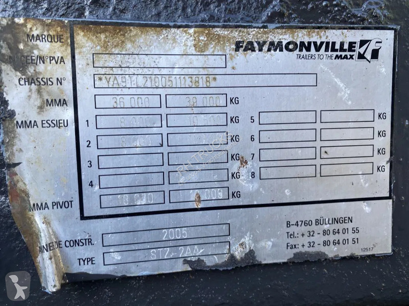Semiremorca Faymonville STZ-2AA - 2 AXLES...