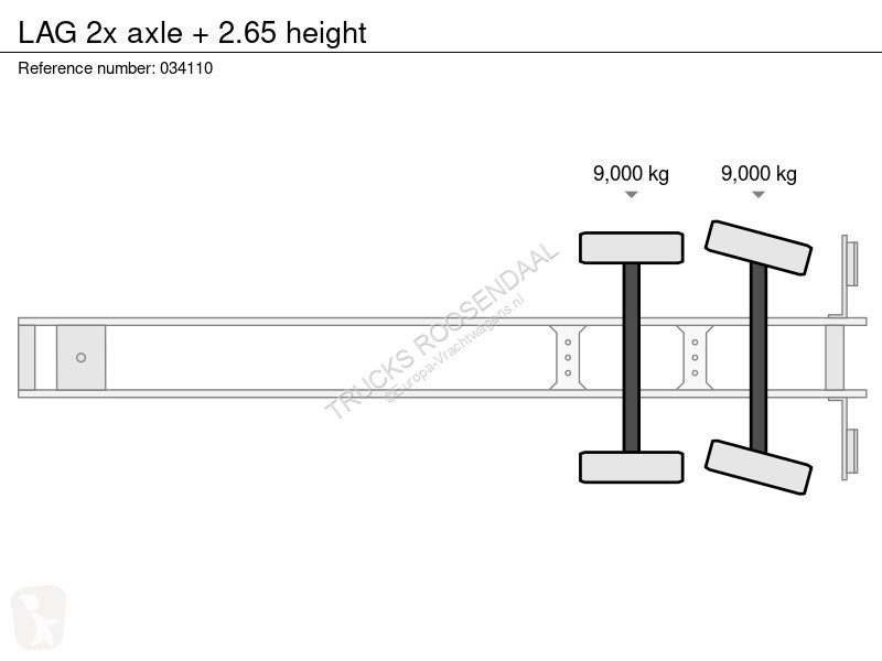Semiremorca LAG 2x axle + 2.65 height