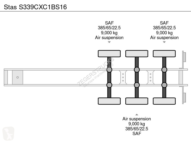 Sættevogn Stas S339CXC1BS16