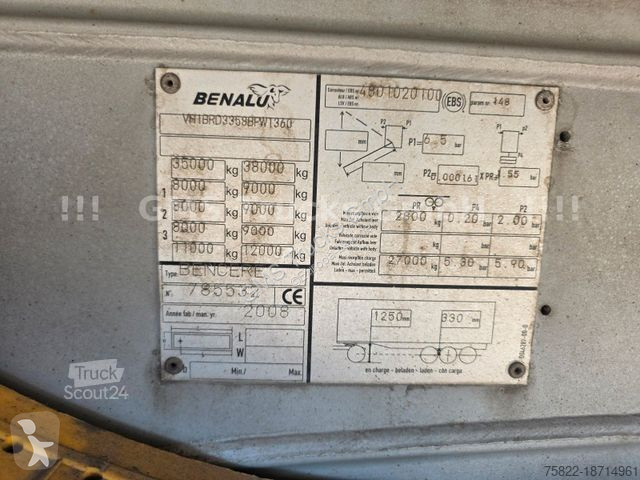 Sættevogn Benalu Kipper ALU / 52 Kubik /...