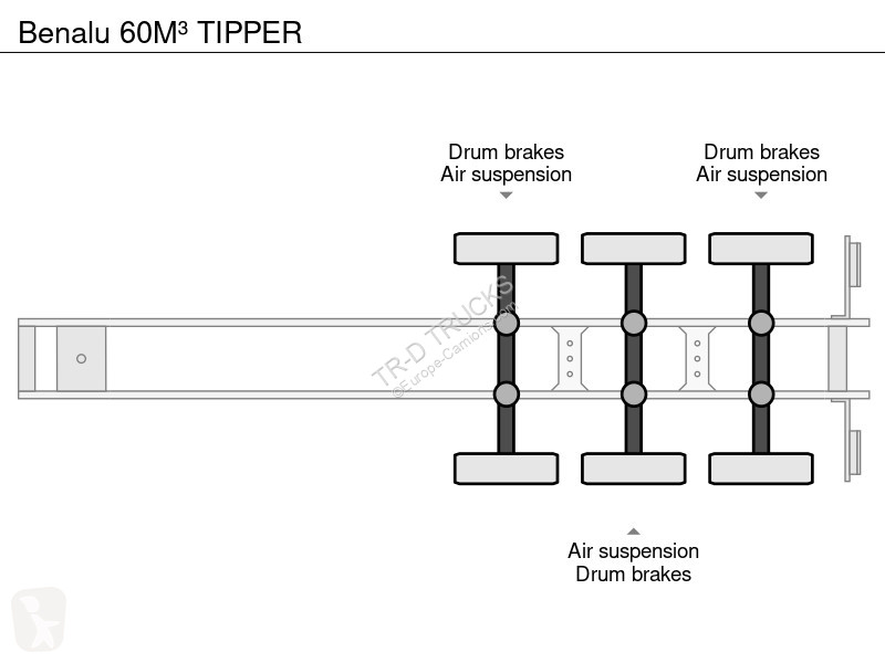 Semi remorque Benalu 60M³ TIPPER