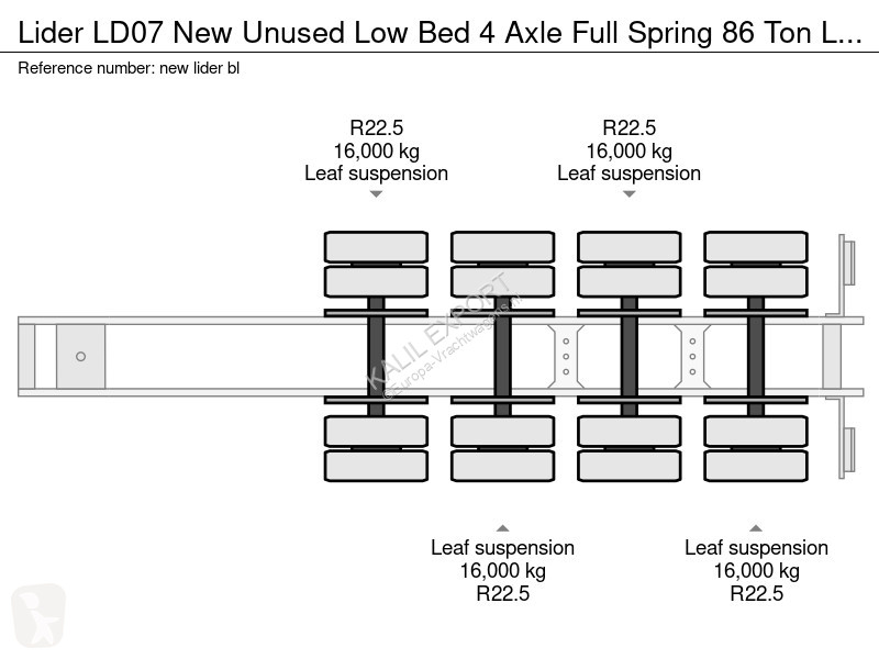 Semirimorchio Lider LD07 New Unused Low Bed 4...