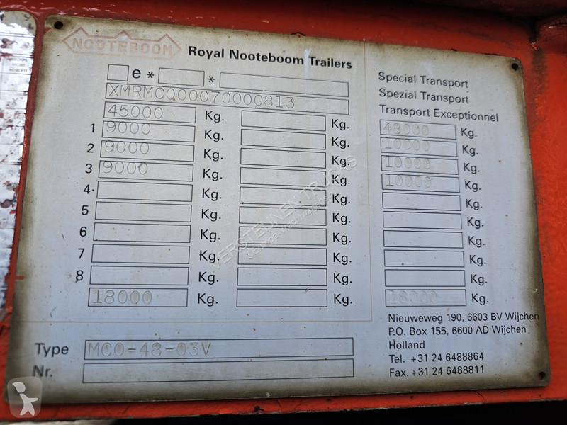 Semitrailer Nooteboom -48-03V / 2 x EXTENDABLE...