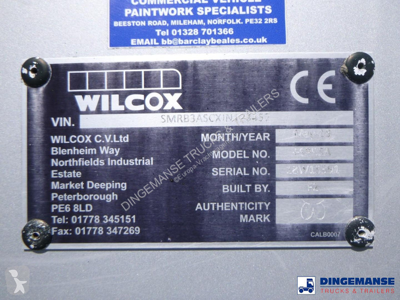 نصف مقطورة Wilcox Tipper trailer alu 55 m3 +...